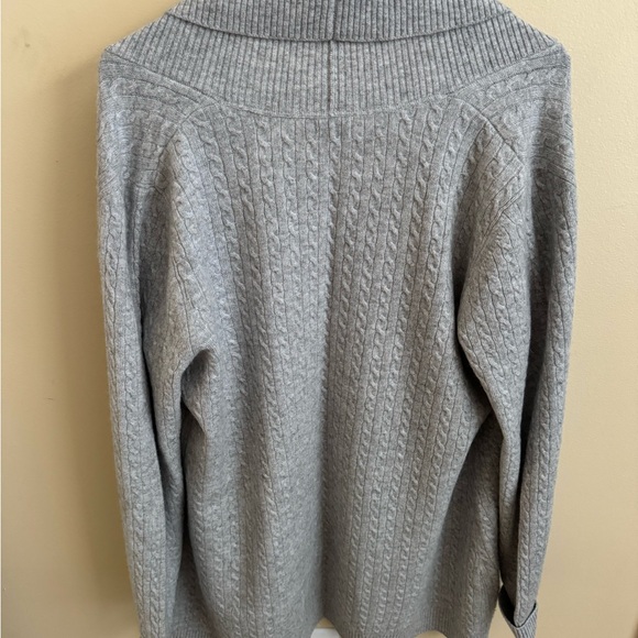 XL LL Bean Grey Cashmere Sweater - Picture 6 of 8